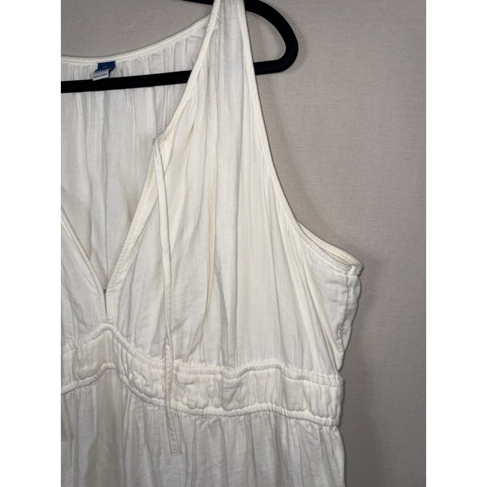 Old navy 3X Cream Cotton Gauze Maxi Dress Boho Sleeveless Tiered Plus Size - Picture 4 of 13